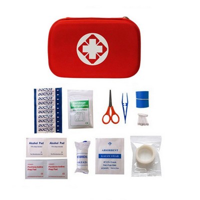 Emergency First Aid Kit Packed In EVA Foam Zipper Case