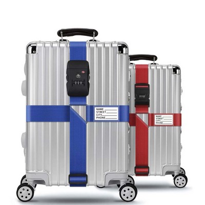 Adjustable TSA Approved Luggage Straps with Combination Lock