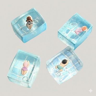 Pool Gel Squishy Toy Stretchy Malt Sugar-Style Stress Relief Squeeze Toy