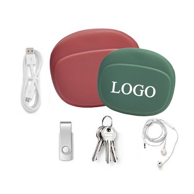 Silicone Earphone Storage Bag Portable Data Cable Holder Box