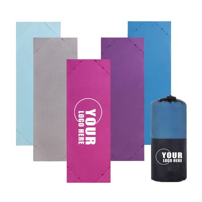 Non Slip Yoga Mat Towel W/ Carry Bag 25" x 73"