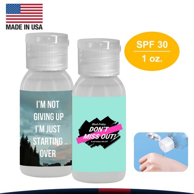 1 oz. Ghislaine Clear Round Bottle SPF 30 Sunscreen